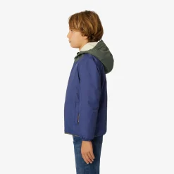 K-WAY P. Le Vrai 3.0 Claude Orsetto - Jackets - Mid - Kid Unisex - Ecru-Green B-Blue M Cheap