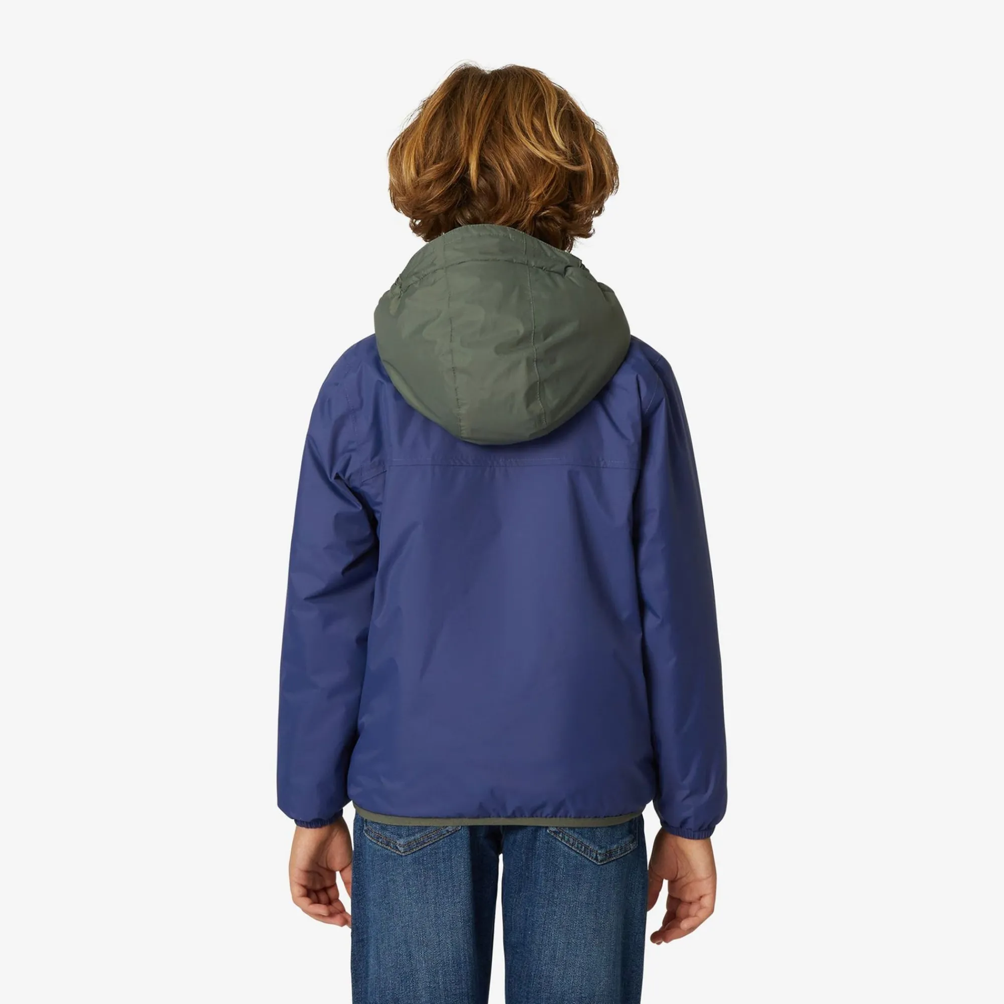 K-WAY P. Le Vrai 3.0 Claude Orsetto - Jackets - Mid - Kid Unisex - Ecru-Green B-Blue M Cheap