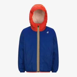 K-WAY P. Le Vrai 3.0 Claude Orsetto - Jackets - Mid - Kid Unisex - Ecru-Blue R-Orange Clearance