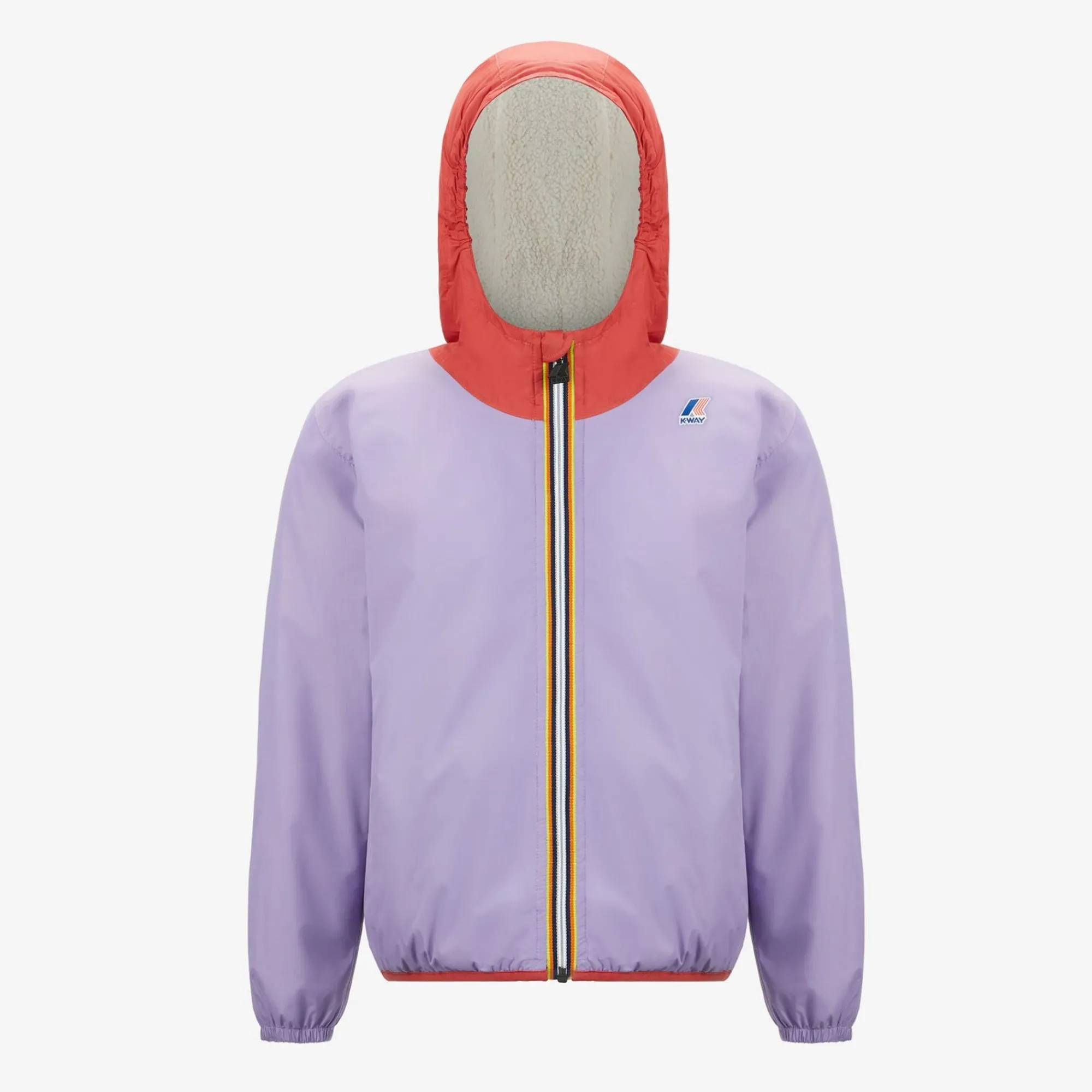 K-WAY P. Le Vrai 3.0 Claude Orsetto - Jackets - Mid - Kid Unisex - Ecru-Red J-Violet L New