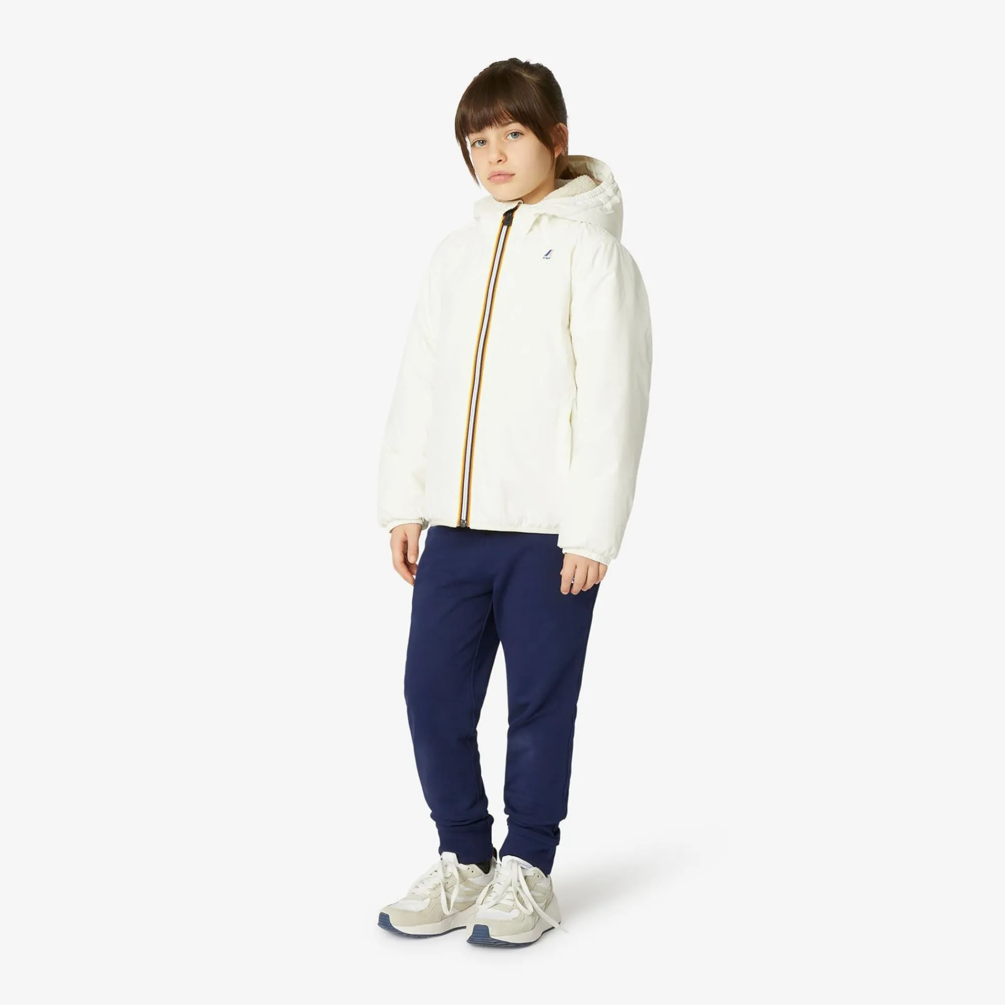 K-WAY P. Le Vrai 3.0 Claude Orsetto - Jackets - Mid - Kid Unisex - Ecru-White Sale