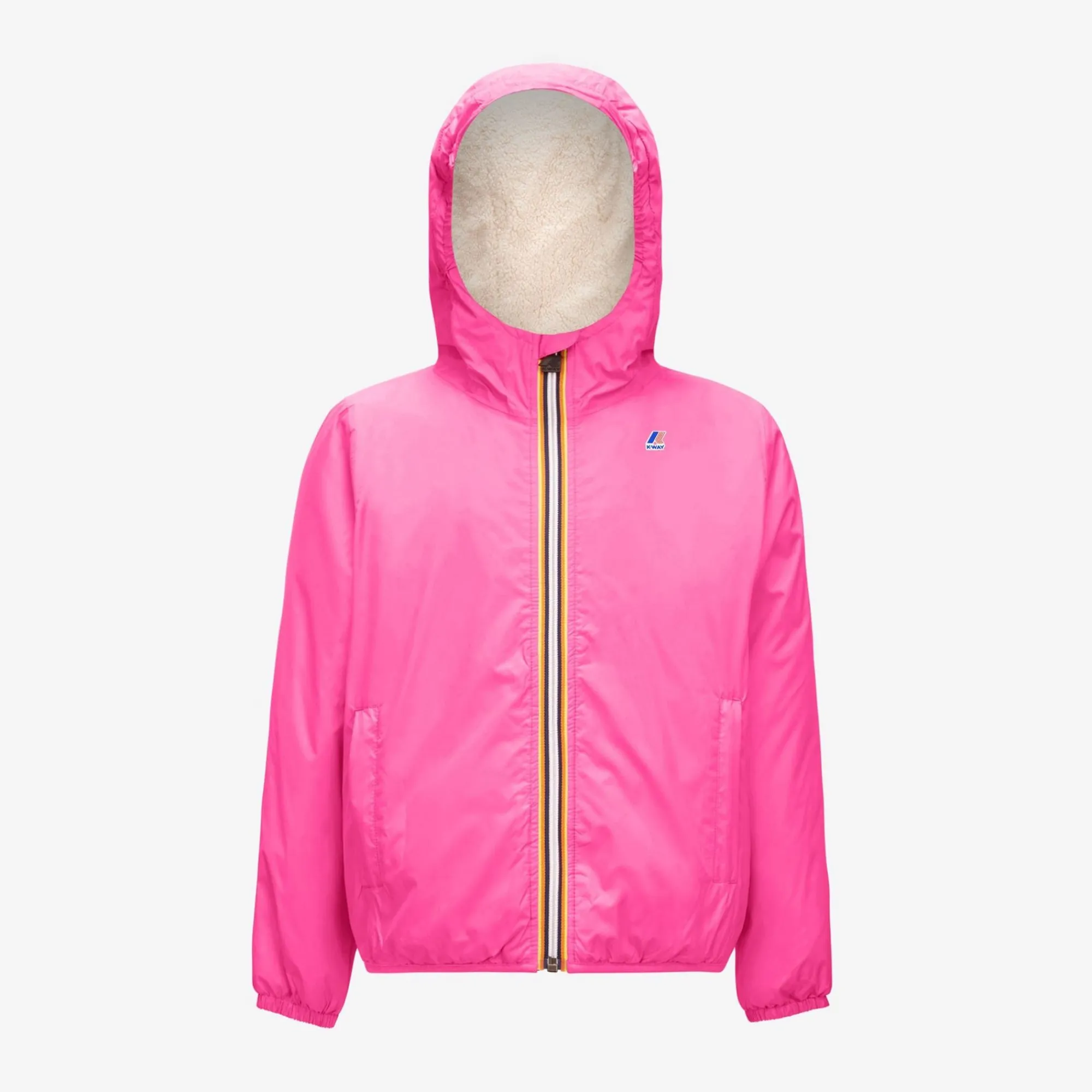 K-WAY P. Le Vrai 3.0 Claude Orsetto - Jackets - Mid - Kid Unisex - Ecru-Pink Intense Best Sale