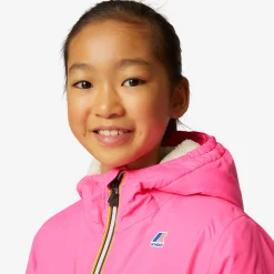 K-WAY P. Le Vrai 3.0 Claude Orsetto - Jackets - Mid - Kid Unisex - Ecru-Pink Intense Best Sale
