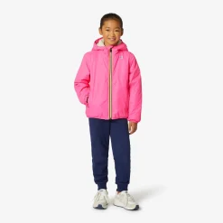 K-WAY P. Le Vrai 3.0 Claude Orsetto - Jackets - Mid - Kid Unisex - Ecru-Pink Intense Best Sale