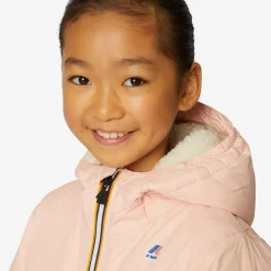 K-WAY P. Le Vrai 3.0 Claude Orsetto - Jackets - Mid - Kid Unisex - Ecru-Pink Intense Sale
