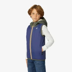 K-WAY P. Le Vrai 3.0 Orlan Orsetto - Jackets - Vest - Kid Unisex - Ecru-Green B-Blue M Cheap