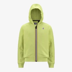 K-WAY P. Le Vrai Arnel Poly Cotton - Fleece - Jacket - Kid Unisex - Green Celery Clearance