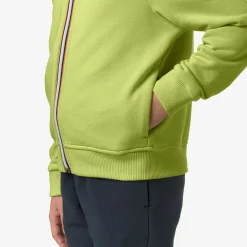K-WAY P. Le Vrai Arnel Poly Cotton - Fleece - Jacket - Kid Unisex - Green Celery Clearance