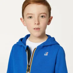 K-WAY P. Le Vrai Arnel Poly Cotton - Fleece - Jacket - Kid Unisex - Blue Royal Marine Shop