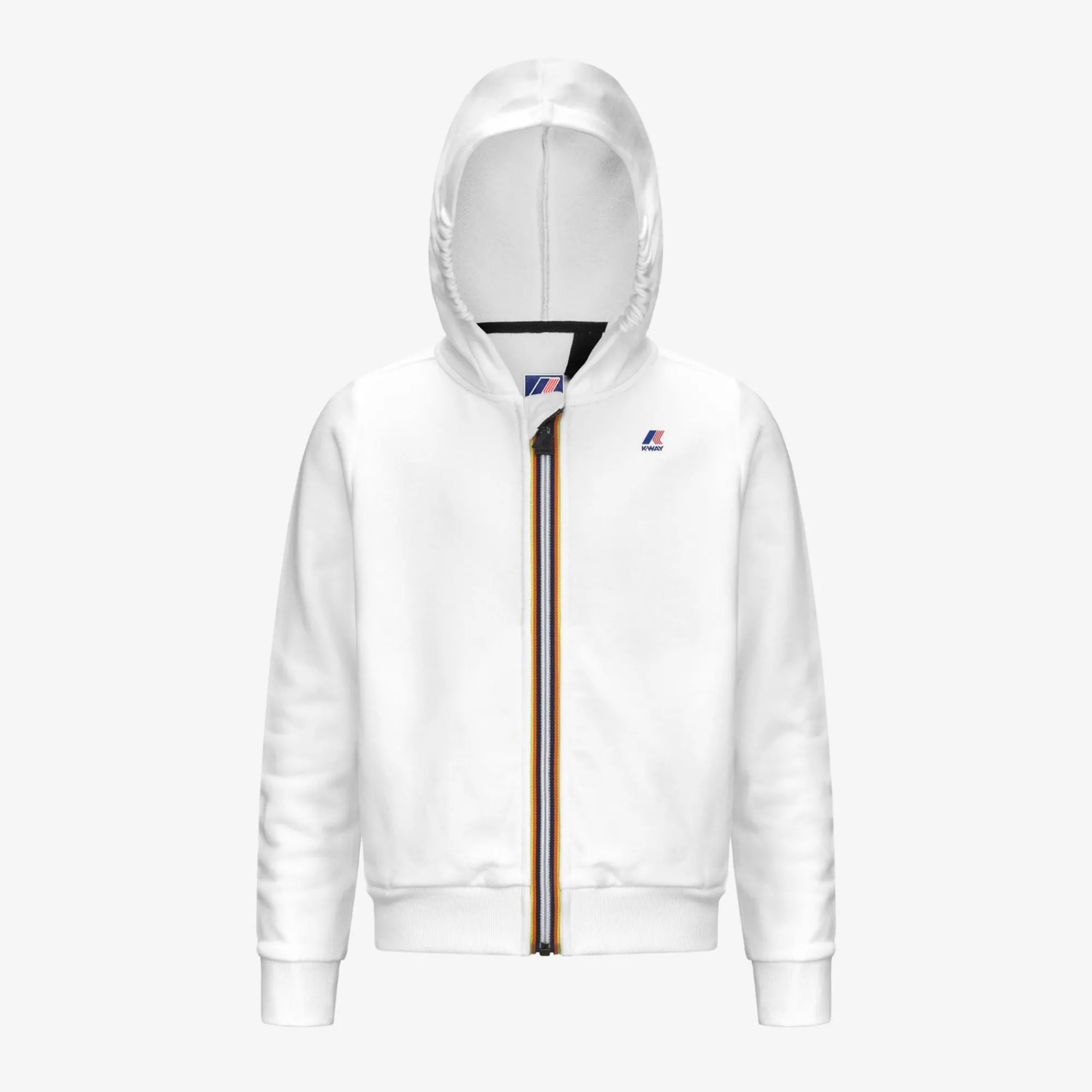 K-WAY P. Le Vrai Arnel Poly Cotton - Fleece - Jacket - Kid Unisex - White Best Sale