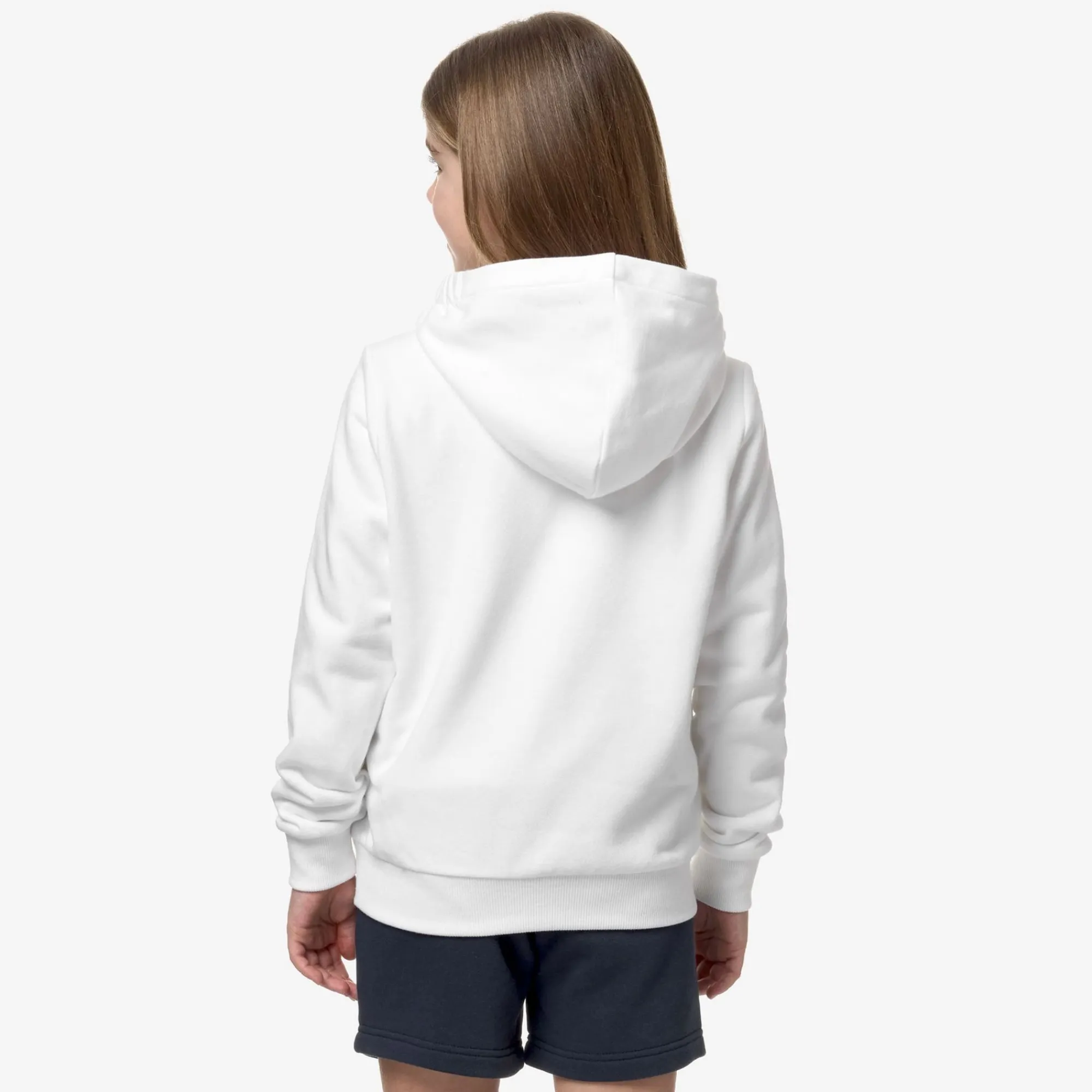 K-WAY P. Le Vrai Arnel Poly Cotton - Fleece - Jacket - Kid Unisex - White Best Sale