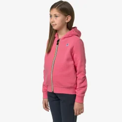 K-WAY P. Le Vrai Arnel Poly Cotton - Fleece - Jacket - Kid Unisex - Pink Md Shop