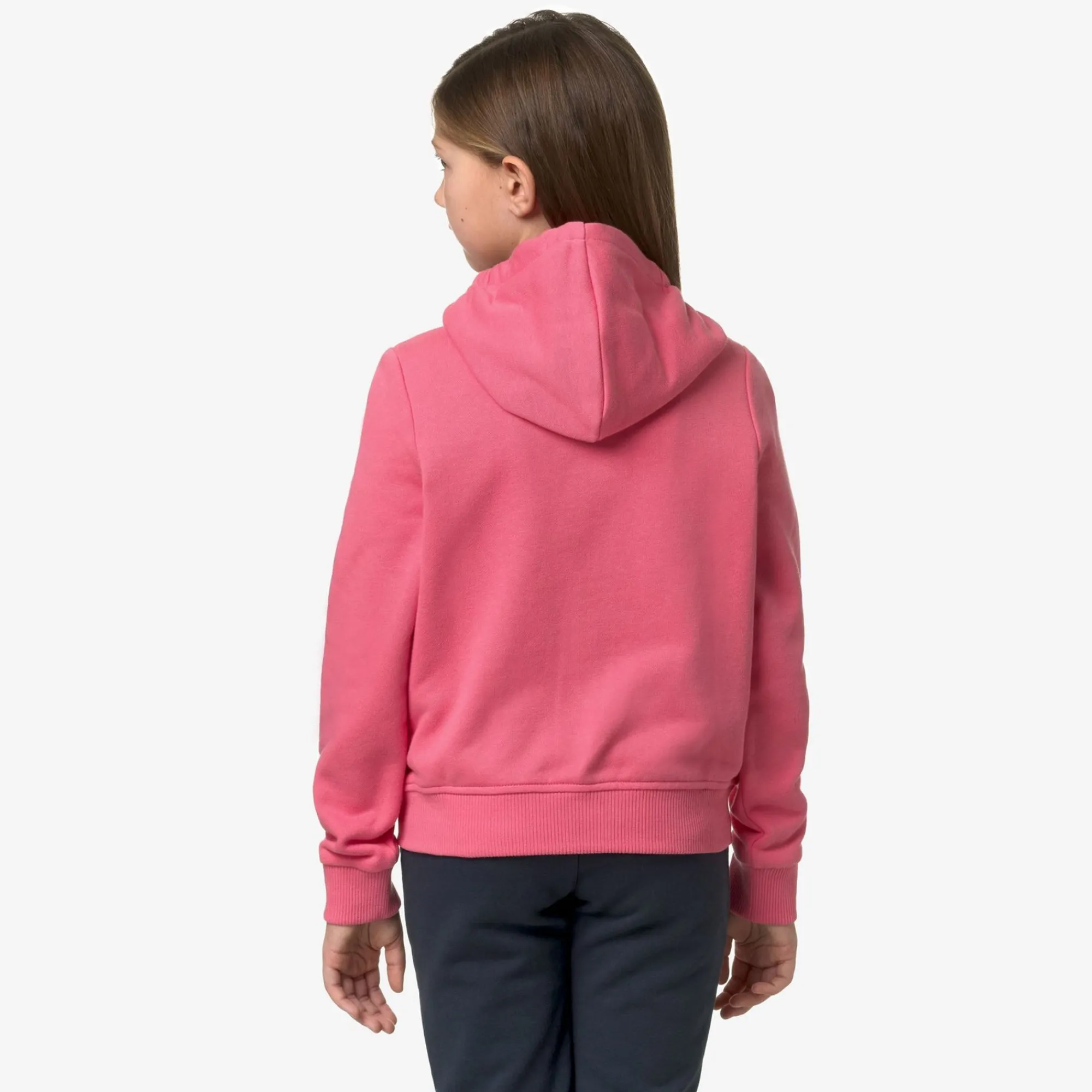 K-WAY P. Le Vrai Arnel Poly Cotton - Fleece - Jacket - Kid Unisex - Pink Md Shop
