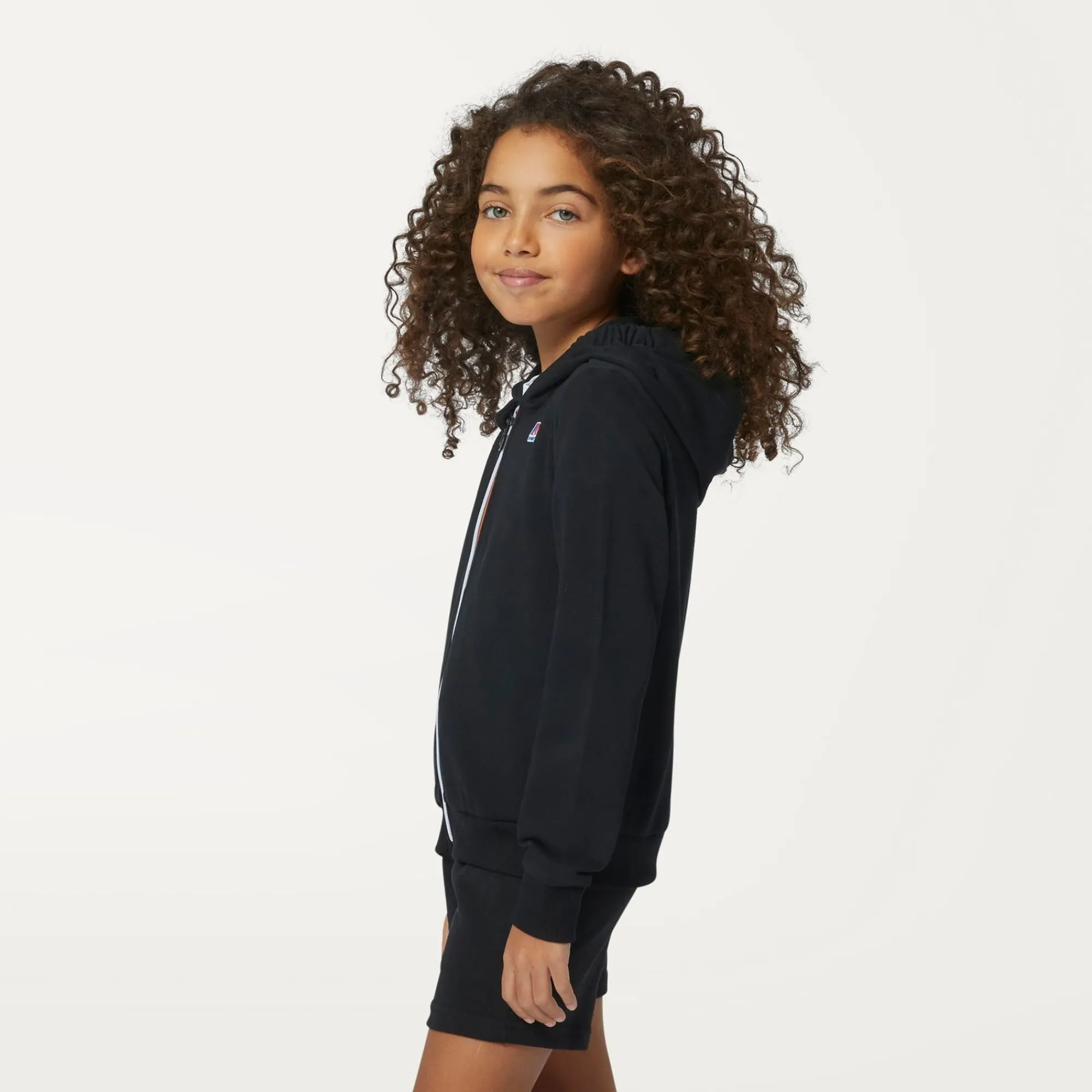 K-WAY P. Le Vrai Arnel Poly Cotton - Fleece - Jacket - Kid Unisex - Black Pure Store