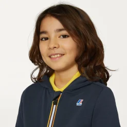K-WAY P. Le Vrai Arnel Poly Cotton - Fleece - Jacket - Kid Unisex - Blue Depth Flash Sale