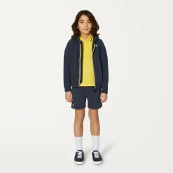 K-WAY P. Le Vrai Arnel Poly Cotton - Fleece - Jacket - Kid Unisex - Blue Depth Flash Sale