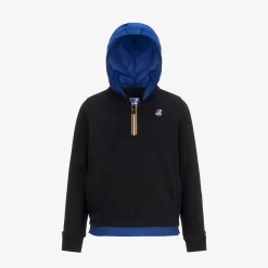 K-WAY P. Le Vrai Donat Nylon Pc - Fleece - Jumper - Boy - Black Pure-Blue Royal Marine Sale