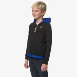 K-WAY P. Le Vrai Donat Nylon Pc - Fleece - Jumper - Boy - Black Pure-Blue Royal Marine Sale