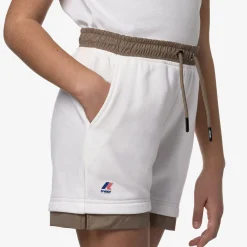K-WAY P. Le Vrai Nest Nylon Pc - Shorts - Sportshorts - Kid Unisex - White-Beige Taupe Flash Sale