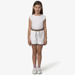 K-WAY P. Le Vrai Nest Nylon Pc - Shorts - Sportshorts - Kid Unisex - White-Beige Taupe Flash Sale