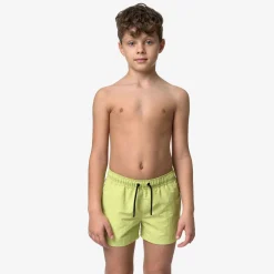 K-WAY P. Le Vrai Olivier - Bathing Suits - Swimming Trunk - Boy - Green Celery Sale