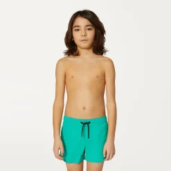 K-WAY P. Le Vrai Olivier - Bathing Suits - Swimming Trunk - Boy - Green Marine Sale