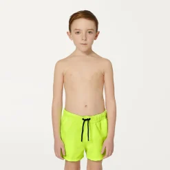 K-WAY P. Le Vrai Olivier Fluo - Bathing Suits - Swimming Trunk - Boy - Yellow Soleil Store