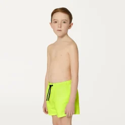 K-WAY P. Le Vrai Olivier Fluo - Bathing Suits - Swimming Trunk - Boy - Yellow Soleil Store