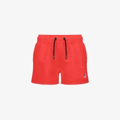 K-WAY P. Le Vrai Olivier Fluo - Bathing Suits - Swimming Trunk - Boy - Red Papavero Cheap