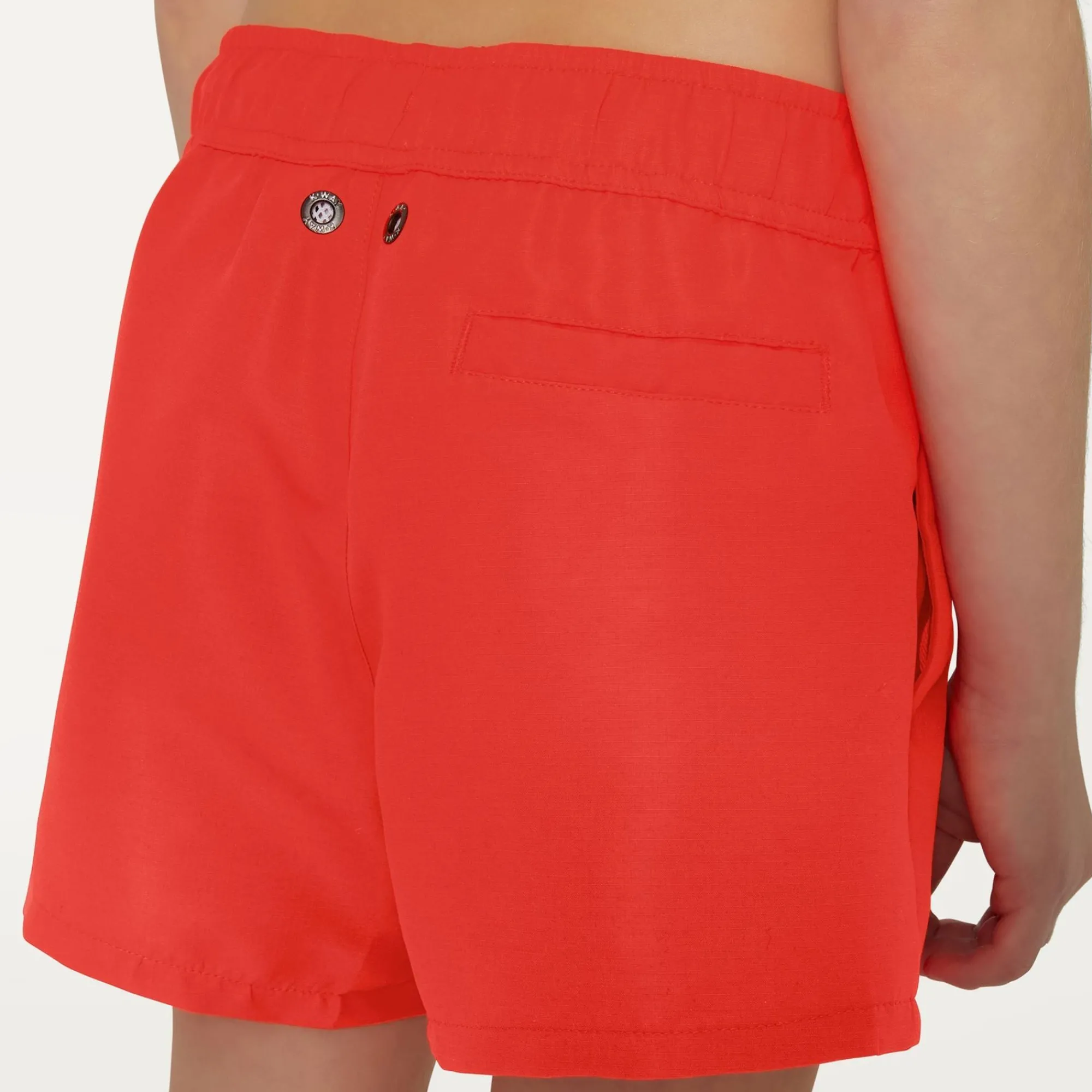 K-WAY P. Le Vrai Olivier Fluo - Bathing Suits - Swimming Trunk - Boy - Red Papavero Cheap