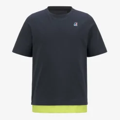 K-WAY P. Le Vrai Seri Nylon Pc - T-Shirtstop - T-Shirt - Boy - Blue Depth-Green Celery Online