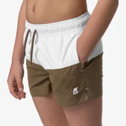 K-WAY P. Leslie - Bathing Suits - Swimming Trunk - Boy - White-Brown C Clearance