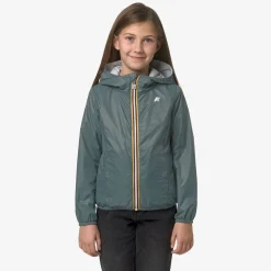 K-WAY P. Lily Plus.2 Reversible - Jackets - Short - Girl - Grey S-Green P Sale