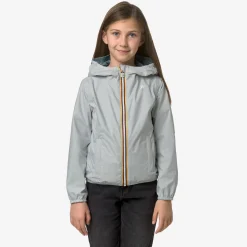 K-WAY P. Lily Plus.2 Reversible - Jackets - Short - Girl - Grey S-Green P Sale