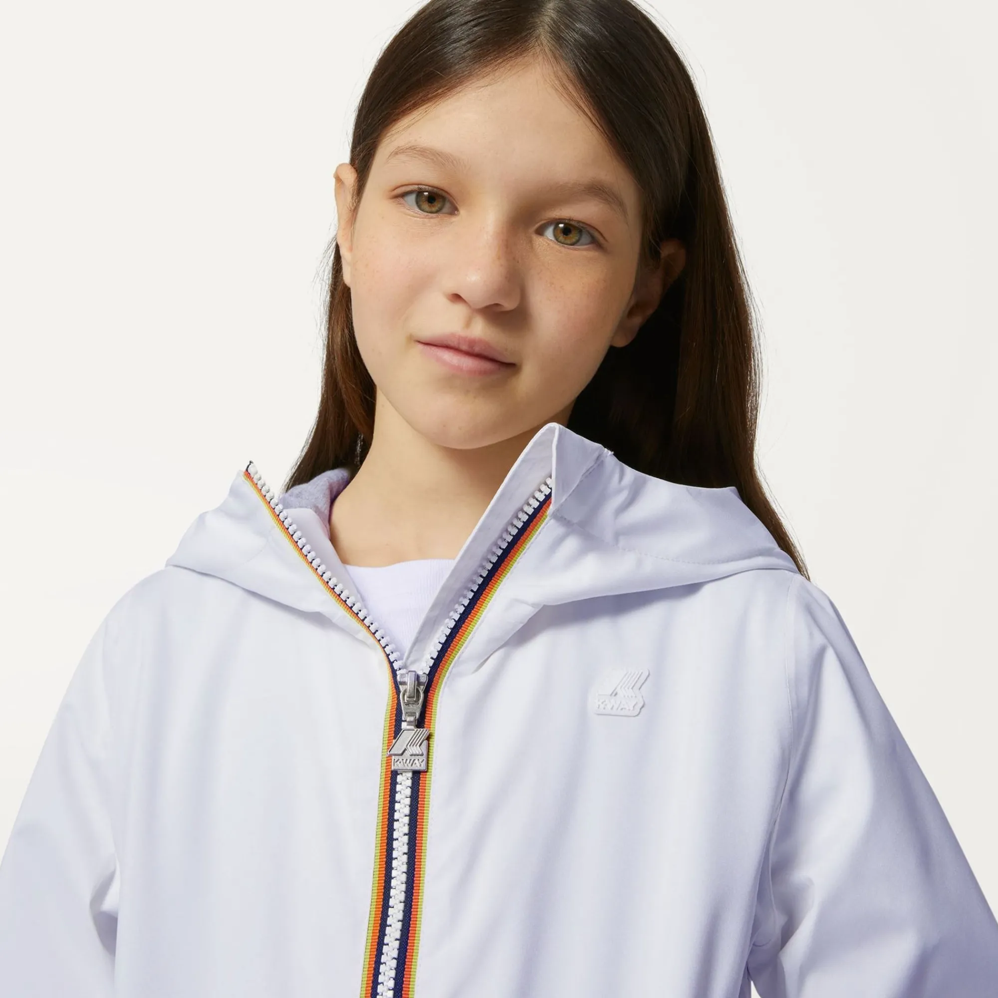K-WAY P. Lily Stretch Poly Jersey - Jackets - Short - Girl - White Clearance