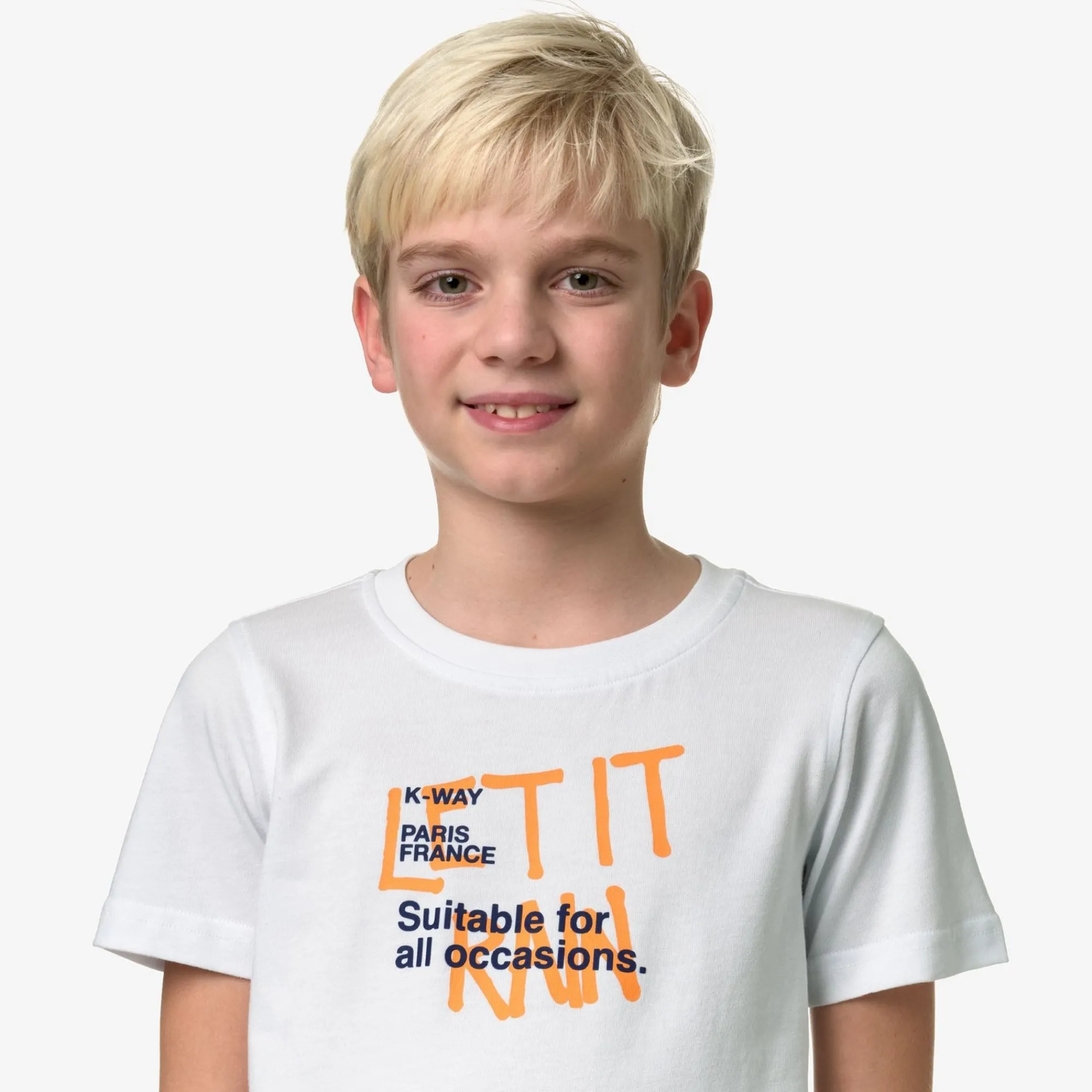 K-WAY P. Odom Let It Rain - T-Shirtstop - T-Shirt - Boy - White Cheap