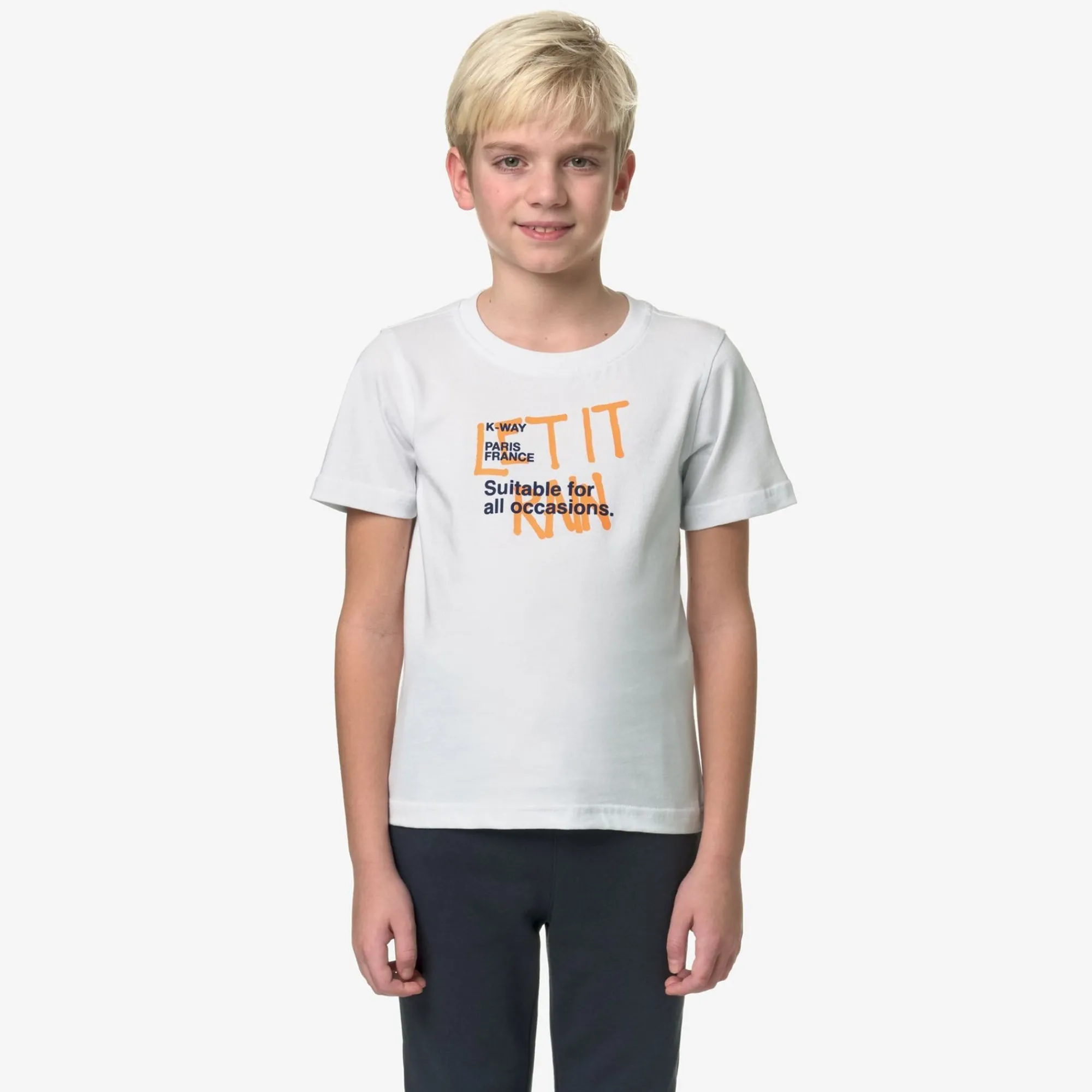 K-WAY P. Odom Let It Rain - T-Shirtstop - T-Shirt - Boy - White Cheap