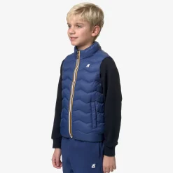 K-WAY P. Valen Quilted Warm - Jackets - Vest - Boy - Blue Fiord Discount