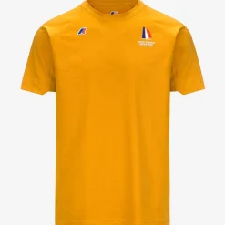 K-WAY Parot Orient Express Ac - T-Shirtstop - T-Shirt - Unisex - Yellow Sunflower Cheap