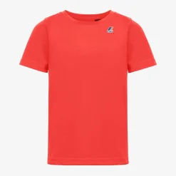 K-WAY P.Le Vrai Edouard Fluo - T-Shirtstop - T-Shirt - Kid Unisex - Red Papavero Hot