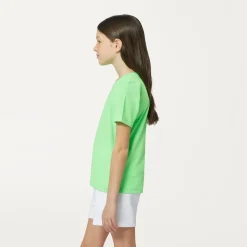 K-WAY P.Le Vrai Edouard Fluo - T-Shirtstop - T-Shirt - Kid Unisex - Green Fluo Online