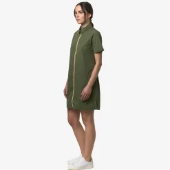 K-WAY Ruanelle - Dresses - Mid - Woman - Green Cypress Cheap