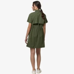 K-WAY Ruanelle - Dresses - Mid - Woman - Green Cypress Cheap