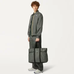 K-WAY Saint Malo - Bags - Tote Bag - Unisex - Green Blackish Outlet