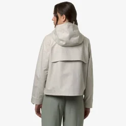 K-WAY Sarthe Linen Blend 2L - Jackets - Short - Woman - Beige Lt-Silver Cheap