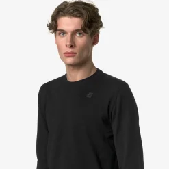 K-WAY Sebastien Cotton Ps - Knitwear - Pullover - Man - Black Pure New