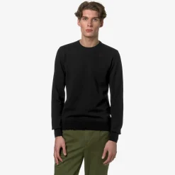 K-WAY Sebastien Cotton Ps - Knitwear - Pullover - Man - Black Pure New