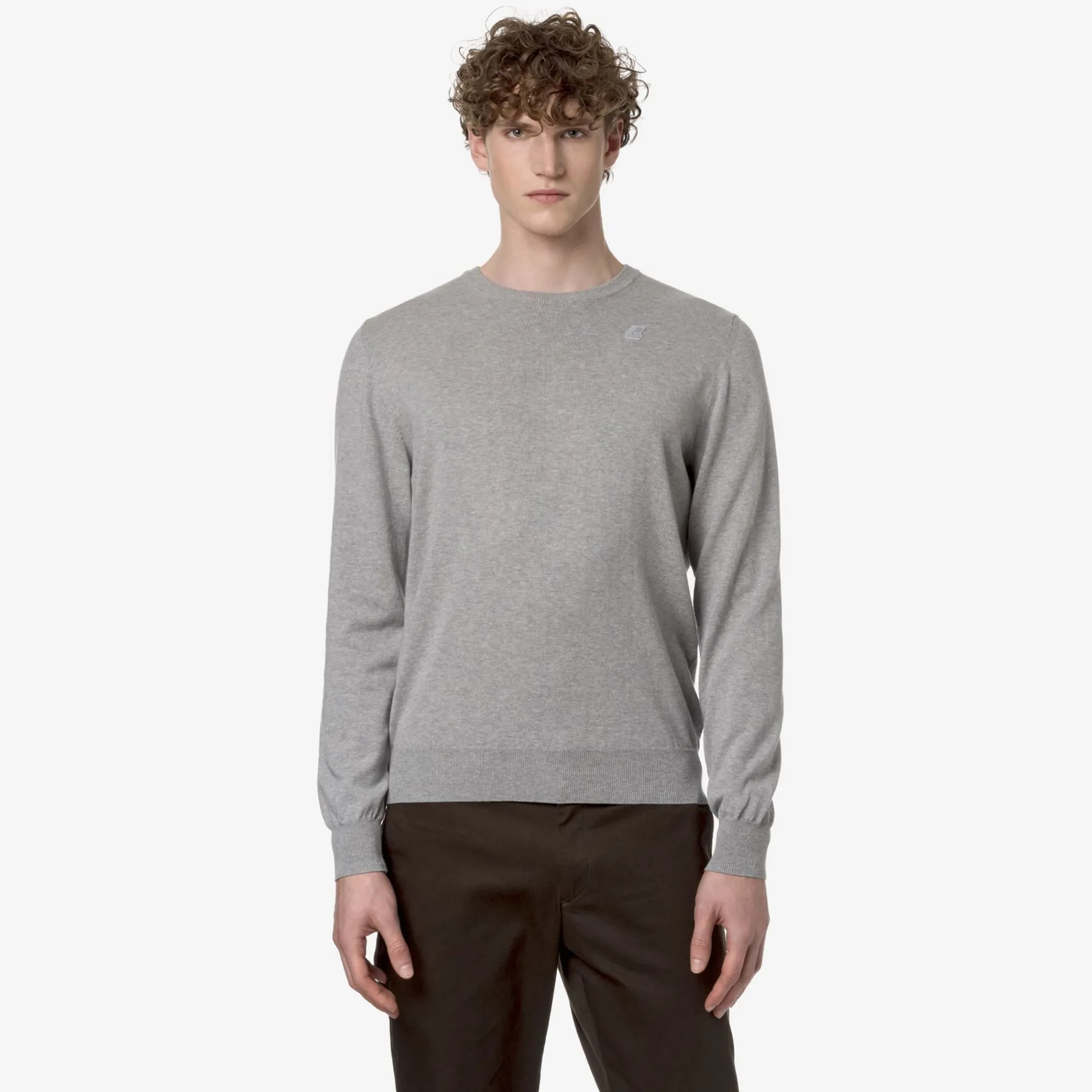 K-WAY Sebastien Cotton Ps - Knitwear - Pullover - Man - Grey Mel Store