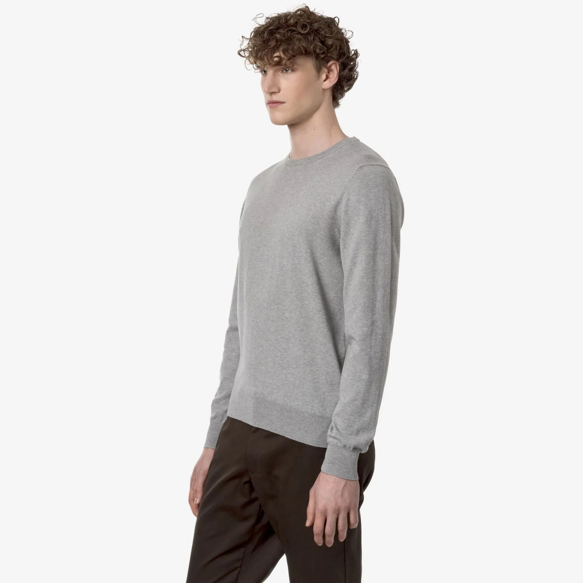 K-WAY Sebastien Cotton Ps - Knitwear - Pullover - Man - Grey Mel Store