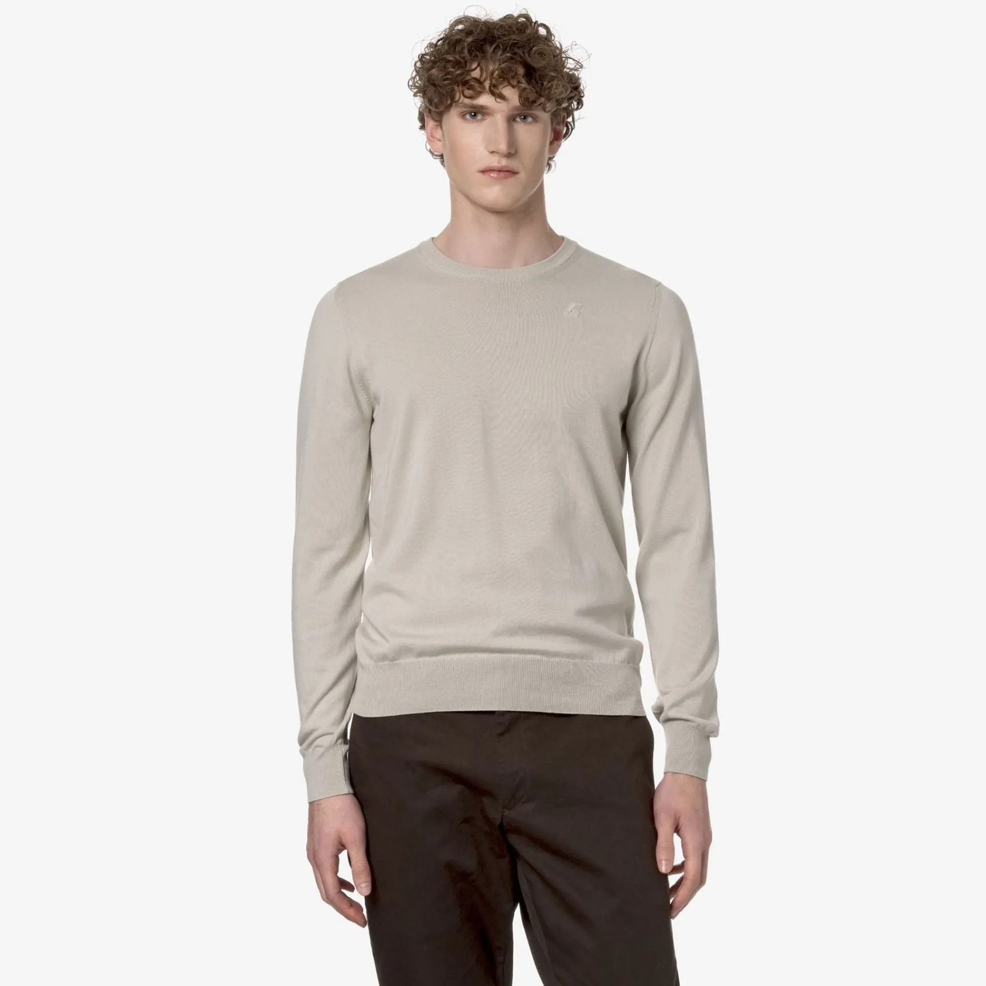 K-WAY Sebastien Cotton Ps - Knitwear - Pullover - Man - Beige Lt Cheap